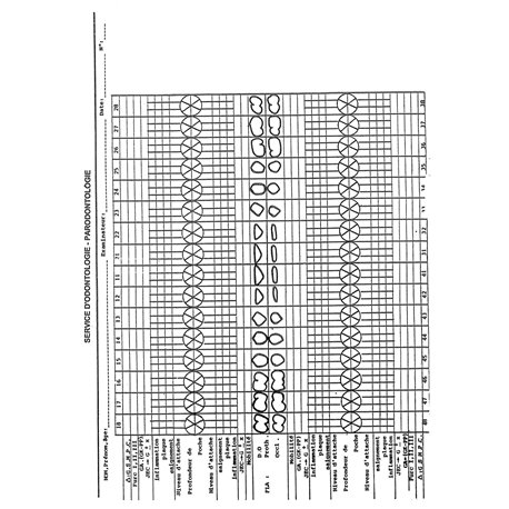 27.0900.024 :  FICHE DIAGNOSTIC (JAUNE) ODONTO PARO / 085155K