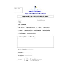 39.7091.011:Demande d’activités thérapeutiques DSP 38