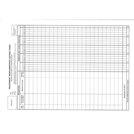 CHR884 :  PRESCRIPTIONS AUTRES VOIES CAO/V1 / 090707V