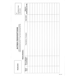 CHR860 :  FEUILLE AUTRES PRESC./MED.INT/V1 / 090646D