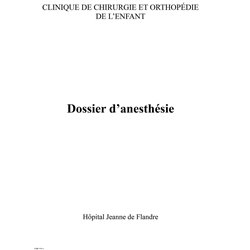 CHR578A :  CHEMISE DOSSIER ANESTHESIE (MAUVE) / 087570K
