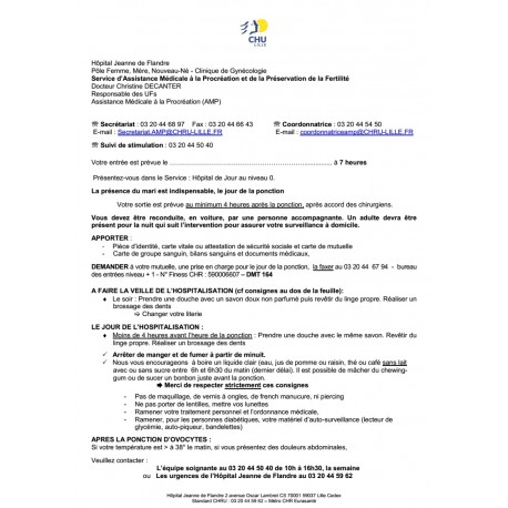 20.4130.084 : consignes pré opératoire