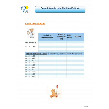 19.0753.022 : prescription de votre nutrition entérale