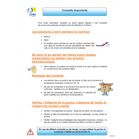 19.0753.023 : Fiche pédiatrique – Conseils importants … / 11045Y 